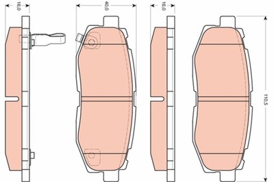 КОЛОДКИ ГАЛЬМІВНІ SUBARU ЗАД TRIBECA GDB3442