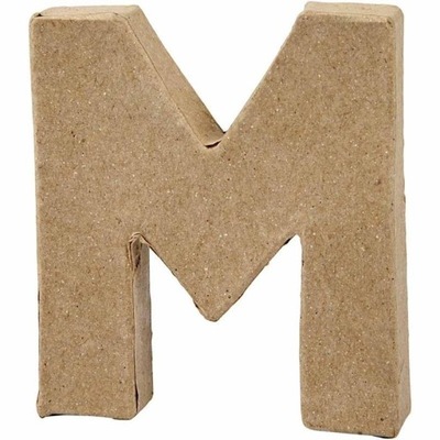 litera M z papier-mache 10 cm