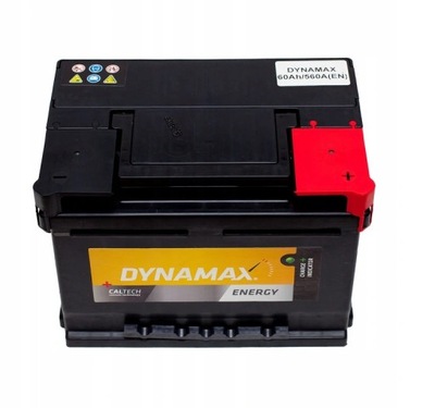 Аккумулятор dynamax 12v60 ah 560 a p+ фото №1