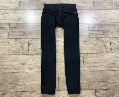 LEVIS 581 Spodnie Męskie Jeans Czarne IDEAŁ W33 L34 pas 88 cm