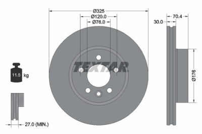 2X ДИСК ТОРМОЗНОЙ VW ПЕРЕД CRAFTER 2,0 TDI 16- 92305905