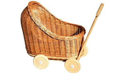 Wózek dla lalek z wikliny wózek dla lalki pchacz