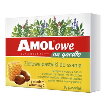 AMOLOWE NA GARDŁO ZIOŁOWE PASTYLKI DO SSANIA MIÓD