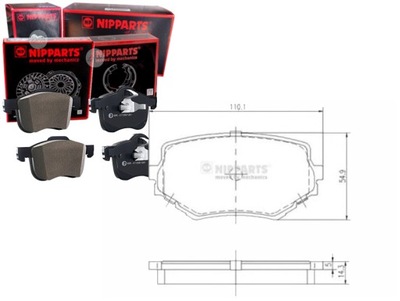 ZAPATAS DE FRENADO NIPPARTS 5520065D31 5520065D10 55  