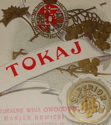 Etykieta Wino Tokaj Lwów