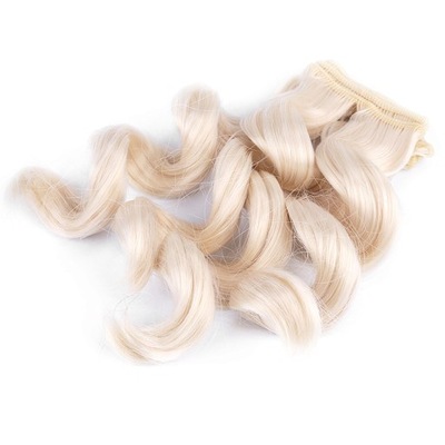 WŁOSY DLA LALEK KRĘCONE BLOND 25cm - STRASZYDŁA