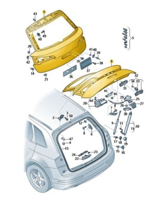 Крышка багажника задняя багажника оригинальный номер audi q5 80a827025dstl фото №1