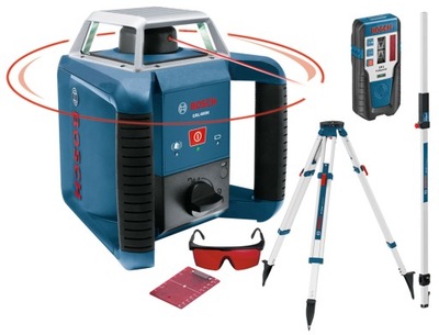 BOSCH GRL 400 H laser obrotowy + LR1 statyw łata