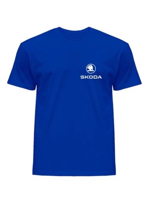 KOSZULKA T-SHIRT ŠKODA NIEBIESKI L