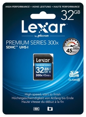 Karta pamięci Lexar SD 32GB SDHC x300 Premium II