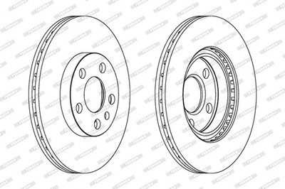 ДИСКИ ТОРМОЗНЫЕ ТОРМОЗНЫЕ ПЕРЕД FERODO DDF842