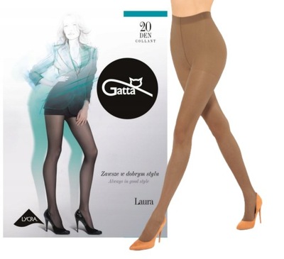 Rajstopy damskie Gatta LAURA 15/20 DEN 4-L bronzo