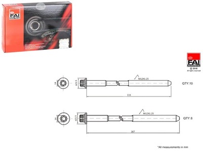 TORNILLOS CULATA DE CILINDROS TOYOTA LAND CRUISER 3.0 D-4D 10- FAI  