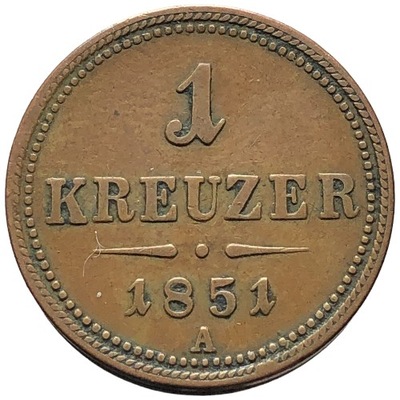 80099. Austria, 1 krajcar, 1851r.