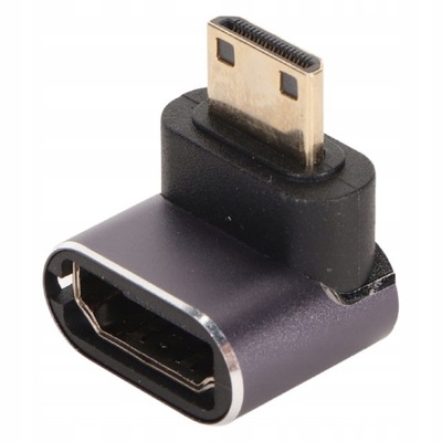 ADAPTER MINI HDMI KĄTOWY 8K 60HZ 90 STOPNI