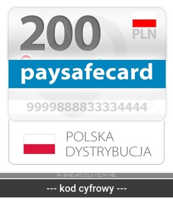 PAYSAFECARD 200 zł KOD PIN PSC