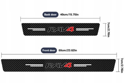 TOYOTA RAV4 STICKERS PROTECTIVE ON BODY SILLS 4 PIECES  