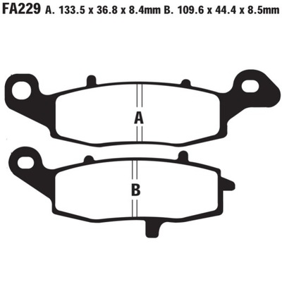 ZAPATAS DE FRENADO EBC FA229 ORGANICZNE  