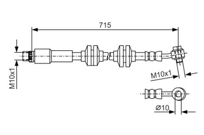 Bosch шланг гальма гнучкий renault espace v 15- фото №1