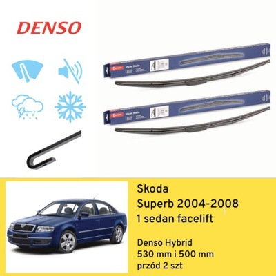 ДВІРНИКИ ПЕРЕД DO SKODA SUPERB 1 СЕДАН РЕСТАЙЛ (2004-2008) DENSO