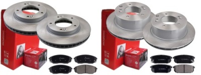 Гальмівні диски гальмівні колодки p+t brembo kia sorento i фото №1
