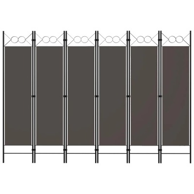 Parawan 6-panelowy, antracytowy, 240 x 180 cm