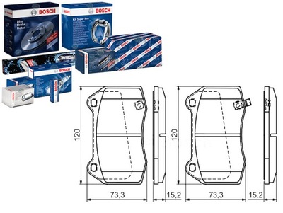 BOSCH КОМПЛЕКТ КОЛОДОК ТОРМОЗНЫХ BOS, 0 986 494 3