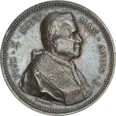 19.PAPIESTWO, MEDAL- NOWY PAPIEŻ PIUS X 1903