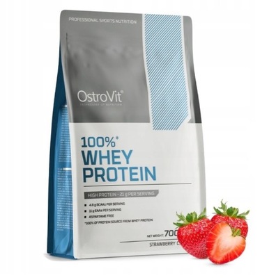 OstroVit Whey Protein WPC 700g truskawka folia