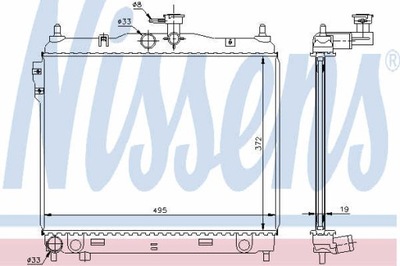 РАДІАТОР ВОДИ NISSENS 67495