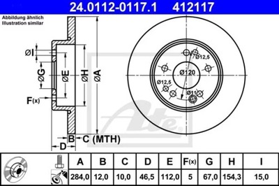 24.0112-0117.1 DISC HAM.PRZOD MERCEDES W124 85-95  