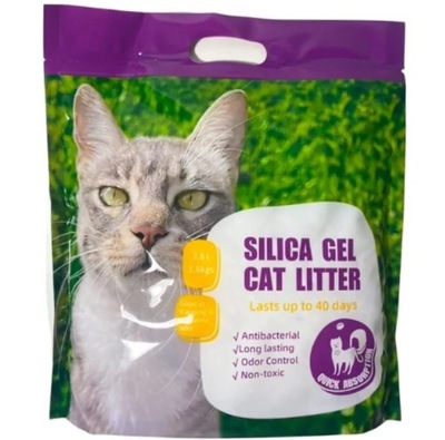 Żwirek silikonowy naturalny dla kotów kota 3,8l