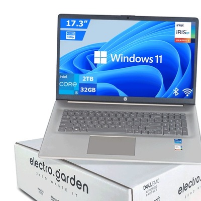 Laptop HP 17 i5-13 GEN 32GB 2TB SSD Intel Xe FullHD Win 11 Srebrny