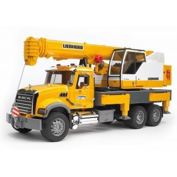 MACK Granite z dźwigiem Liebherr 02818 BRUDER