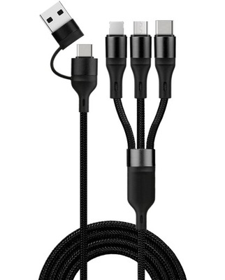 Kabel USB / USB-C 3w1 przewód do ładowania USB-C / Lightning / micro usb