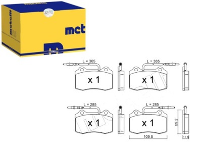 Гальмівні колодки гальмівні peugeot 406 coupe 97- датчик metell фото №1
