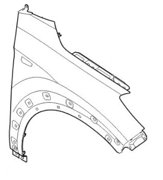 Hyundai tucson 2015-2018 крила правий фото №1