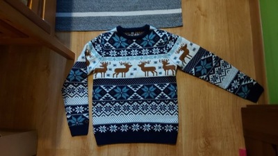 sweter sweterek świąteczny Next 158 NOWY