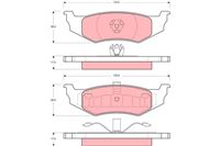 Тормозные колодки задняя chrysler 300 m voyager dodge caravan фото №1