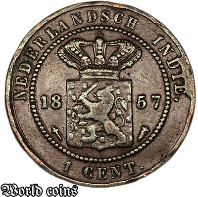 1 CENT 1857 INDIE HOLENDERSKIE