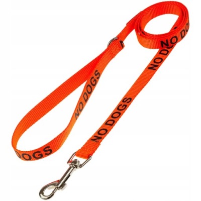 Smycz dla psa z napisem NO DOGS problem z psami M