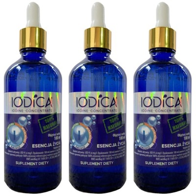 3x IODICA Naturalny Koncentrat Jodu 100 ml