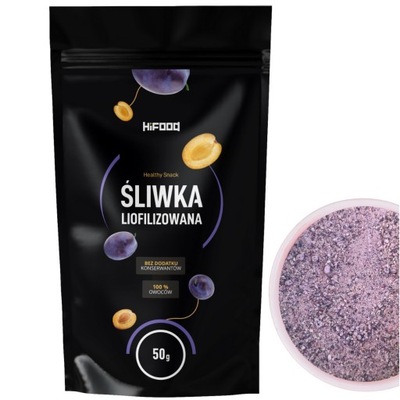 ŚLIWKI LIOFILIZOWANE 50g Śliwka 100% POLSKA PROSZEK HiFOOD