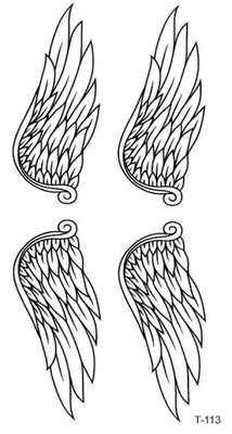 Tatuaże ZMYWALNE tymczasowe skrzydła