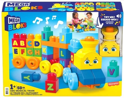 Fisher Price Muzyczny pociąg ABC FWK22 Mega Bloks