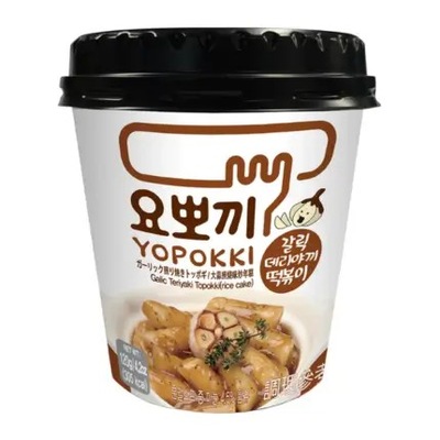 Pikantne kluseczki ryżowe Yopokki z sosem i czosnkiem, kuchnia koreańska!
