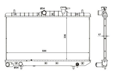 NRF РАДИАТОР ДВИГАТЕЛЯ ВОДЫ HYUNDAI ACCENT II 1.3 1.6 01.00-11.05