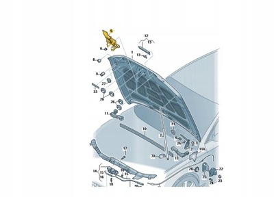 Засувка капот перед audi q5 8r0823480b aso фото №1