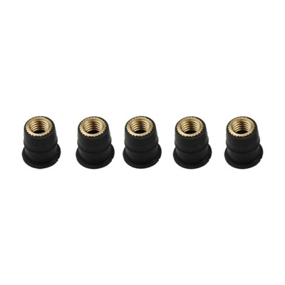 5pcs Motorcycle Modification Windshield Rubber Nut Brass Nut Expansi~18646 