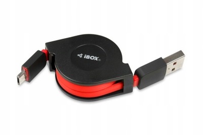 Kabel USB iBOX Micro USB zwijany 0.75m